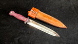 DAC Custom - Dagger with Leather Sheath - Purple Handle