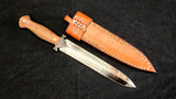 DAC Custom - Dagger with Leather Sheath - Brown Handle